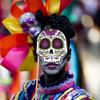2024 México Día de Muertos Fiesta Temática de Terror Mascarada Accesorios para Fotos Calavera Bambú Tarjeta Venta al por Mayor