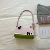 Bolsa de Ombro Color Block Coreana Fresca e Estilosa de Verão, Bolsa Casual Doce de Axila, Bolsa Transversal Versátil Chique da Moda