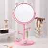 Espejo de maquillaje LED con luz luz de relleno para maquillaje espejo de tocador dormitorio de estudiante espejo plegable de escritorio espejo de maquillaje
