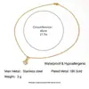 Collar de Acero Inoxidable Acero de Titanio Circonita Blanca de Alta Gama Elegante Estilo Europeo y Americano Ins Chapado en Oro de 18K con Diamantes Que No Se Desvanecen para Mujer