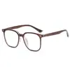 Nuevo Modelo 2024 Armazón para Gafas Croxin Tr90 Moda Sencillo para Mujer Armazón Grande Gafas Anti Luz Azul Sin Graduación Hombres 53