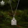 Colar Cruz Aifuler Europeu e Americano Casamento dos Sonhos Igreja Moissanita Prata Esterlina S925 Corrente de Clavícula Fashionável Joias Femininas