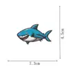 Serie Oceánica Bordado por Computadora Sirena Estrella de Mar Tiburón Pingüino Camarón Bordado Animal Parche de Tela Planchado Venta al por Mayor