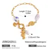 Pulsera Wanxing Estilo Europeo y Americano Acero Inoxidable Chapado en Oro de 18 Quilates Temática Oceánica con Conchas y Estrellas de Mar, Bestseller Transfronterizo, No se Desvanece, Pulsera Versátil