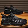 Zapatos casuales de otoño e invierno para hombre 2024, zapatos para correr, tenis de malla, tejido de punto, transpirables, zapatos casuales coreanos al por mayor