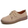 Zapatos de Cuero Pequeños Estilo Británico Primavera y Otoño Zapatos Individuales Planos de Cuero Genuino Transfronterizos para Mujer Zapatos Casuales Versátiles de Suela Blanda para Madres
