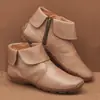 Amazon Wish Botas de Cuero para Mujer de Talla Grande Casual Europeas y Americanas Botas de Mujer para Exportación Botas Martin Botas Transfronterizas para Mujer Botas