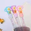 Caneta Gel de Estudante Desenho Animado com Ponta de Borracha Macia Criativa, Caneta de Areia Líquida de Fada, Papelaria Fofa para Estudo, Caneta à Base de Água com Glitter Atacado
