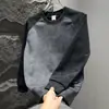 Sudadera Redonda para Hombre Estilo Coreano con Diseño de Color Contrastante, Ropa Casual para Jóvenes, Empalme Tie-Dye, Tops Versátiles, Estilo de Lujo Ligero