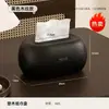 Caja de pañuelos Montaña Nevada, con un lujoso diseño de veta de madera, un mecanismo de resorte incorporado para altura ajustable y un diseño creativo que añade un toque de elegancia a la sala de estar de tu hogar