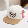 Chapéu infantil europeu e americano combinação de cores letra KING liso ao longo boné de beisebol chapéu hip-hop chapéu de sol de verão comércio exterior