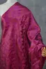 Rojo Rosado Retro Bloque de Color Asimétrico Jacquard de Seda Dorada Tela Hermoso Vestido Vestido Moda Hilo Teñido Tela Decorativa