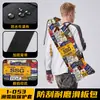 Bolsa de almacenamiento para patineta, tela Oxford impermeable, bandolera de un hombro, doble cara, cierre de cordón, mochila para patineta con estampado estilo chino