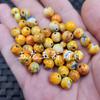 Contas redondas de ágata colorida amarela de 8mm Contas soltas de jade Contas de ágata amarela envelhecida Contas de joalheria para pulseira amarelo ovo