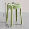 Taburete de Plástico de Alta Calidad con Respaldo Cuadrado y Redondo Engrosado para Mesa de Comedor en Casa, Taburete Sencillo Estilo Molino de Viento, Sala de Estar Nórdica