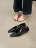 Sapatos de Salto Alto Mary Jane Tecidos Retrô com Salto Grosso para Mulheres 2026 Novos Sapatos Elegantes de Bico Quadrado Pequeno para o Dia a Dia para Mulheres