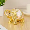 Cenicero de Elefante Cubierto de Metal para Sala de Estar en Casa, Compacto, Anticaídas, Antipolvo, Cenicero Sin Humo Fabricante Venta al por Mayor