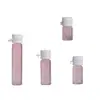 Botellas transparentes con doble broche en stock, botellas dispensadoras de muestras de esencia de 2 ml, botellas pequeñas de vidrio transparentes de 3 ml, botellas cosméticas de 5 ml