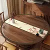 Nuevo mantel protector de mesa lavable impermeable y a prueba de aceite de vidrio suave de PVC estilo chino con mantel estampado hueco