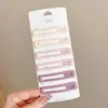 Nuevo pasador cuadrado mate 2025 para mujer, pasador simple para lavarse la cara y maquillaje, pinza versátil de color café para flequillo, accesorio para el cabello de pinza lateral