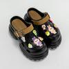 Novo Fruit Rab Cloth Altura 10cm Sapatos de eva com furos para todos os tipos de mulheres, sandálias antiderrapantes de fundo grosso