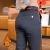 Pantalones Casuales de Calidad 2026 para Hombre, Estilo Primavera y Otoño, Engrosados y Forrados de Polar, Pantalones Negros Rectos Cálidos para Hombre de Negocios