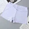 Roupa íntima feminina sem costura de seda gelada para o verão com fundo de algodão, shorts de segurança anti-exposição, camada base leve, respirável e confortável