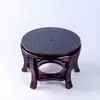 Soporte de flores para interiores jarrón pecera jarra de vino planta en maceta base de soporte redondo elevación de altura piedra extraña imitación madera maciza soporte de estante de calabaza