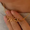 Estilo Europeu e Americano Luxo Leve Versátil Personalizado DIY Letra Inglesa Nome Aço Titânio Colar Corrente da Clavícula Corrente de Suéter Pingente