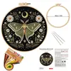 Novo Kit de Tecido para Bordado DIY Borboleta Floral Feito à Mão, Conjunto de Bordado Manual, Versão em Inglês Transfronteiriça