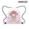 Mochila com cordão Sanrio Melody de perímetro impresso 3D novo com bolso com cordão de desenho animado