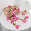 Enredaderas de Flores Artificiales, Enredaderas de Flores Artificiales para Colgar en la Pared, Decoración de Techo, Enredaderas de Flor de Cerezo, Plantas de Pared de Flores Artificiales