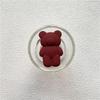Soporte de airbag transparente de oso de silicona tridimensional, creativo, perezoso, de escritorio, retráctil, plegable, para teléfono móvil, con hebilla de anillo