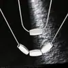 Collar Colgante Cilíndrico Minimalista de Acero de Titanio para Hombres y Mujeres, Cadena para Clavícula Estilo Fresco, Cadena Versátil de Hueso de Serpiente de Lujo Ligero, Estilo de Pareja