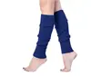 Multicolor opcional al por mayor de fábrica color brillante fluorescente lana pierna tejida cubierta para pierna calcetines apilados cubierta para pierna de bota
