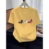 2026 Verão Novo Estilo Desenho Animado de Pônei Estampado Camiseta de Manga Curta para Mulheres Estilo Coreano Estilo Preguiçoso Solta Casual Camada Base