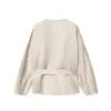 Para Comercio Exterior Europeo y Americano Transfronterizo Ropa de Mujer Aliexpress Más Vendida Moda de Verano Versátil Camisa de Doble Botonadura Decorada con Lazo