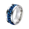 Anillo de Acero Inoxidable Acero de Titanio al por Mayor No se Desvanece Diseño de Nicho Estilo Ins Cadena Giratoria Abrebotellas de Cerveza para Hombres