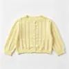 Cardigan de Verano Fino de Punto para Niñas Estilo 2026 Chaqueta Protectora del Sol Transpirable Hueca de Algodón Puro para Bebé