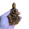 Caixa Antiga de Buxo Esculpida do Bodhisattva da Criança, Mobiliário para Sala de Estar, Artesanato, Coleção de Presentes