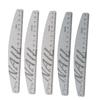 Herramientas de Manicura Personalizadas, Herramientas de Manicura Lima de Uñas, Lima de Papel de Lija de Media Luna de Arena Gris de Alta Calidad, Doble Cara, Rayas de Cebra