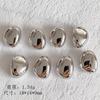 Semicírculo irregular gota d'água resina retenção de cor banhado diy ouro branco K ouro gorro brincos pulseira colar acessórios