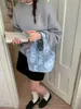 Bolsa de Mão Jacquard de Comércio Exterior para Mulheres 2026 Novo Estilo Artístico Fresco Bolsa de Ombro Tendência Moda Simples Bolsa Saco