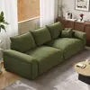 Sofá vela de chenille multicolor cor creme estilo francês para sala de estar, apartamento, espaço pequeno, sofá de tecido de linha reta removível e lavável