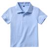 Polo blanco de manga corta para niño, de algodón, con solapa, para niño, uniforme escolar de verano, camiseta de media manga para niña.