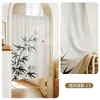 Cortina para Puerta de Cocina Cortina Parasol Nuevo Estilo Chino Cortina para Ventana de Dormitorio Cortina Colgante Cortina Delgada de Gasa Sin Taladro Cortina para Puerta Cortina Divisoria
