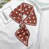 Corea del Sur Dongdaemun Nueva Ola Lunares Bufanda de Seda Hebilla de Cinturón Decorativa Bufanda Pequeña de Seda Corbata Cinta para el Cabello Primavera Seda de Imitación Bufanda Pequeña