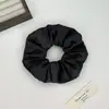 Scrunchie Grande de Satén Estilo Coreano de Alta Gama de Color Sólido Alta Elasticidad para Moño Accesorio para el Cabello