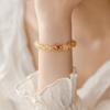 Pulsera de citrino con cristales de cabello dorado de Little Overlord, diseño de nicho femenino, pulsera de cristal con temperamento, pulsera de regalo