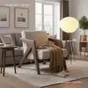 Silla Richard Nórdica de Madera Maciza Sillón Individual para Sala de Estar Silla de Ocio para Balcón Café Estilo Antiguo Silla Carbonizada